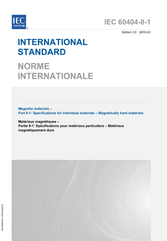 Cover IEC 60404-8-1:2015